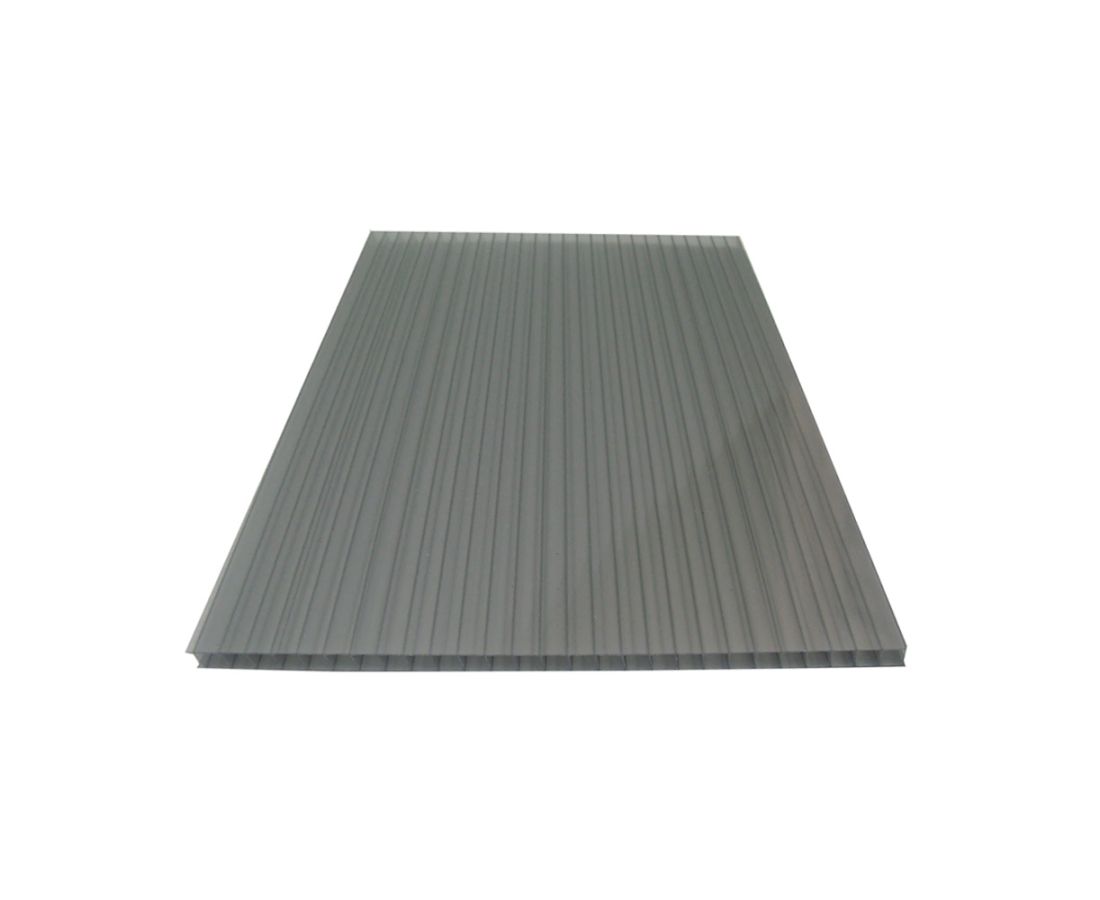 პოლიკარბონატი 8 მმ "RAINBOW "ნაცრისფერი — პოლიკარბონატი
